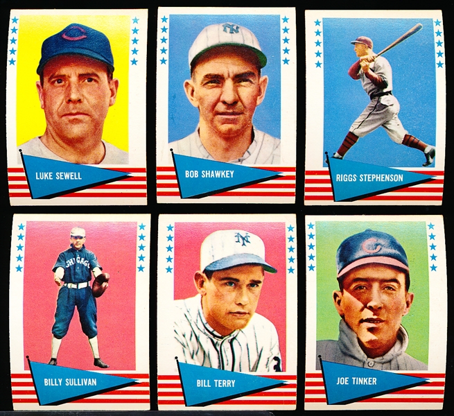 1961 Fleer Baseball Greats- 6 Diff