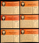 1961 Fleer Baseball Greats- 6 Diff