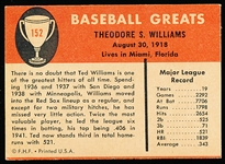 1961 Fleer Baseball Greats- #152 Ted Williams
