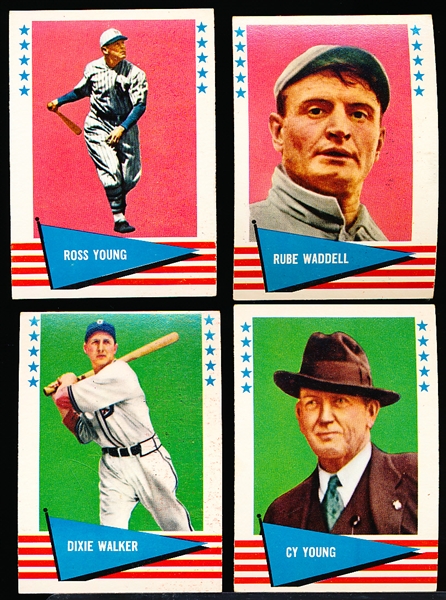 1961 Fleer Baseball Greats- 4 Diff