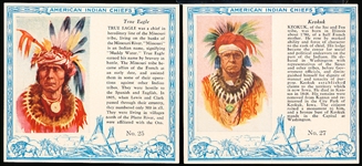 1954 Red Man Tobacco Indian Chiefs- 9 Diff