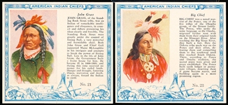 1954 Red Man Tobacco Indian Chiefs- 7 Diff