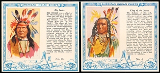 1954 Red Man Tobacco Indian Chiefs- 8 Diff
