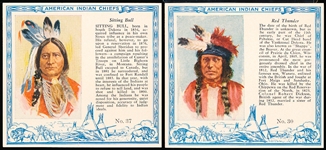 1954 Red Man Tobacco Indian Chiefs- 8 Diff