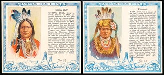 1954 Red Man Tobacco Indian Chiefs- 8 Diff