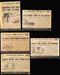 1954 Topps “Scoops”- Non Sport Issue- 5 Diff