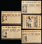 1954 Topps “Scoops” Non Sport Issue- 5 Diff