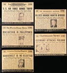 1954 Topps “Scoops” Non Sport Issue- 5 Diff