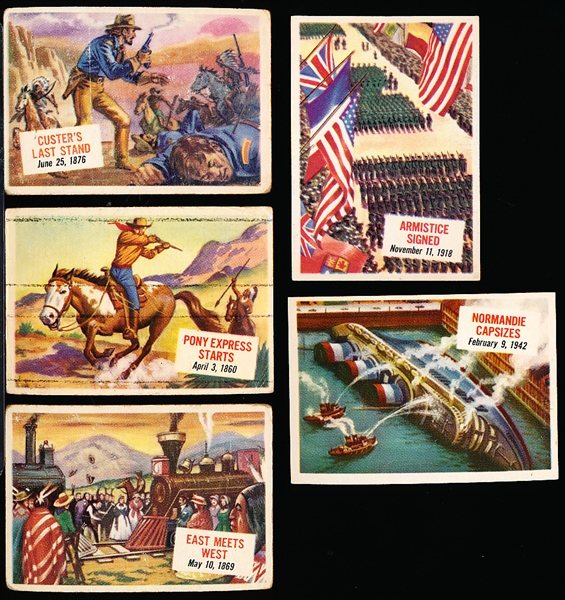 1954 Topps “Scoops” Non Sport Issue- 5 Diff