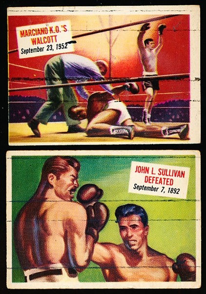 1954 Topps “Scoops” Non Sport Issue- 2 Diff Boxing Cards