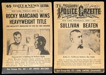 1954 Topps “Scoops” Non Sport Issue- 2 Diff Boxing Cards