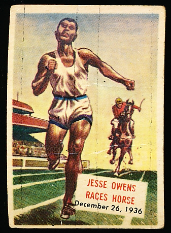 1954 Topps “Scoops” Non Sport Issue- #128 Jesse Owens