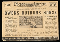 1954 Topps “Scoops” Non Sport Issue- #128 Jesse Owens