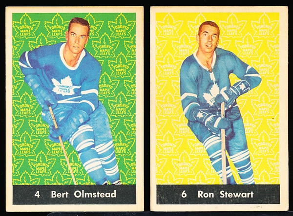 1961-62 Parkhurst Hockey- 2 Diff Toronto Maple Leafs