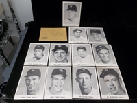 1956 Jay Publishing N.Y. Yankees MLB- 11 Diff. Photos with Original Envelope