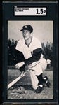 October 15, 1956 J. D. McCarthy MLB B/W Photo Postcard- Billy Martin, Yankees- SGC Graded Fair 1.5