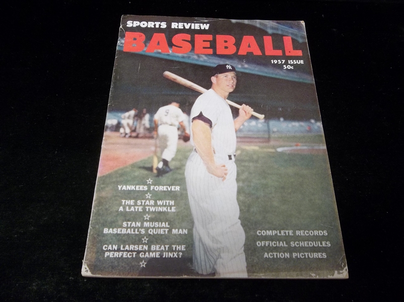 1957 Sports Review Baseball- Mickey Mantle Cover