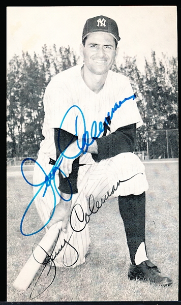 Autographed N.Y. Yankees MLB B/W 3 ¼” x 5” Photo - Jerry Coleman, Yankees