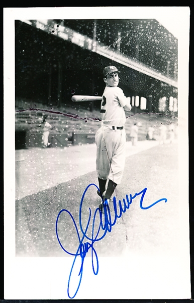 Autographed N.Y. Yankees MLB B/W 3-½” x 5” Photo - Jerry Coleman, Yankees