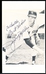 Autographed N.Y. Yankees MLB B/W 3” x 3-7/8” thin paper photo pasted to an index card- Johnny Kucks, Yankees