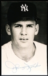 Autographed N.Y. Yankees MLB B/W Photo Postcard- Johnny Kucks, Yankees