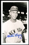 Autographed N.Y. Yankees MLB B/W 3-½” x 5-½” Photo- Hector Lopez, Yankees