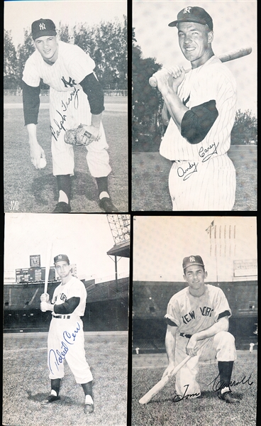 Clean-Up Lot of 15 Diff. 1950’s-60’s J. D. McCarthy N.Y. Yankees Facsimile & Secretarial  Signed Postcards