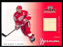 1999-00 Upper Deck MVP Stanley Cup Edition Hockey “Game-Used Stick” #GU-SY Steve Yzerman, Red Wings