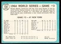 1965 Topps Bb- #134 Mantle WS