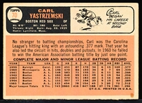 1966 Topps Bb- #70 Carl Yastrzemski, Red Sox