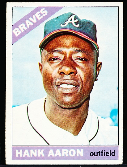 1966 Topps Bb- #500 Hank Aaron, Braves