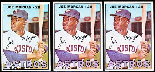 1967 Topps Baseball- #337 Joe Morgan, Astros- 3 Cards