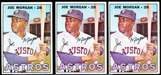 1967 Topps Baseball- #337 Joe Morgan, Astros- 3 Cards