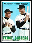 1967 Topps Baseball- #423 Fence Busters- Mays/ McCovey