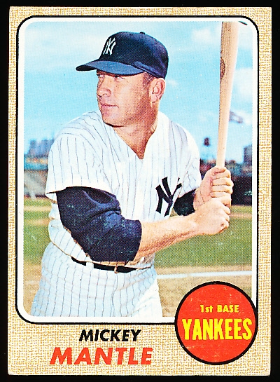 1968 Topps Baseball- #280 Mickey Mantle, Yankees