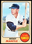 1968 Topps Baseball- #280 Mickey Mantle, Yankees