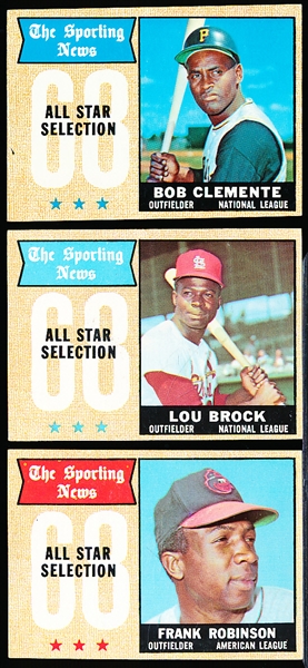 1968 Topps Baseball- 3 Diff All Stars