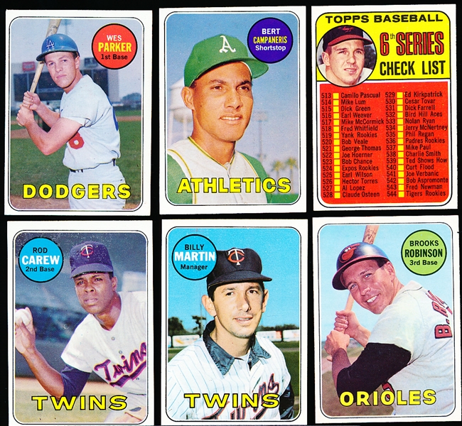 1969 Topps Baseball- 6 Diff
