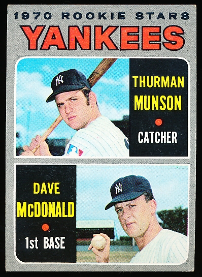1970 Topps Bb- #189 Thurman Munson RC