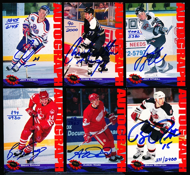 1994 Classic Hockey- “Autographs”- 15 Diff.