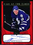1997-98 SP Authentic Hockey- “Sign of the Times”- #MS Mats Sundin, Maple Leafs
