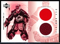 2001-02 UD Challenge for the Cup Hockey- “Then & Now Jerseys”- #TN-PR Patrick Roy, Avs