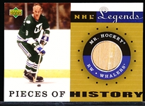2002-02 Upper Deck Legends Hockey- “Sticks” Insert- #PH-MH Gordie Howe, Whalers