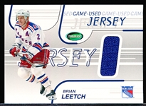 2002-03 Parkhurst Hockey- “Game Jersey”- #GJ-3 Brian Leetch, Rangers
