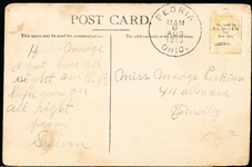 8/9/1910 Cancelled F.G. Henry Co. “Strike, One! Strike, Two!!-? We Win! Hurray!!” Pro Linen Postcard