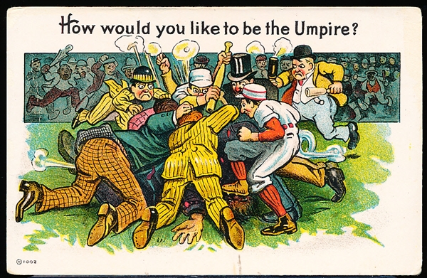 1920’s “1002, How would you like to be the Umpire?” Pre-Linen Postcard