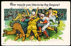 1920’s “1002, How would you like to be the Umpire?” Pre-Linen Postcard
