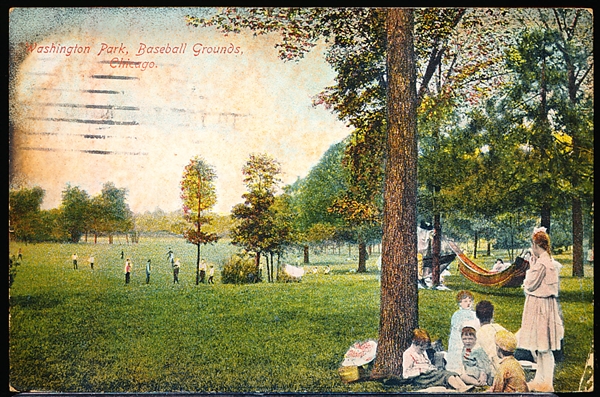 5/1/30 Postmarked Franklin Post Card Co. “196, Washington Park, Baseball Grounds, Chicago” Pre-Linen Postcard