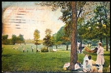 5/1/30 Postmarked Franklin Post Card Co. “196, Washington Park, Baseball Grounds, Chicago” Pre-Linen Postcard