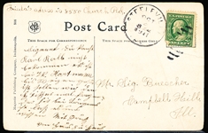 10/4/41 Cancelled Majestic Publishing Co. “508- Base Ball Diamond, Jefferson Barracks, St. Louis, MO.” Smooth Linen Postcar